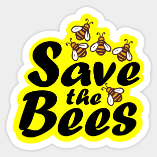 Save The Bees Nature Earth bumblebee honeybee insect global warming Sticker